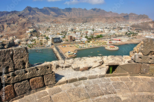 View of Aden -  a port city, located by the eastern approach to the Red Sea, Yemen photo