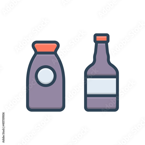 Color illustration icon for or