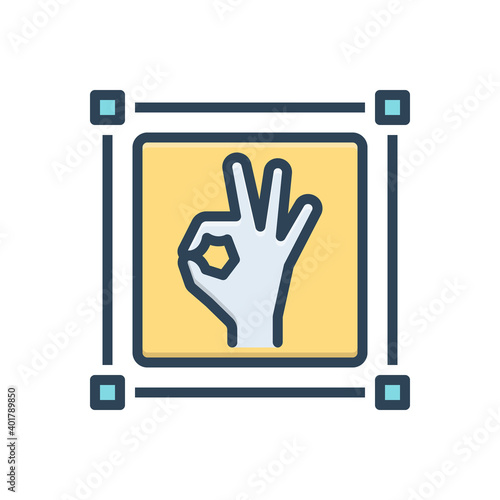 Color illustration icon for perfect