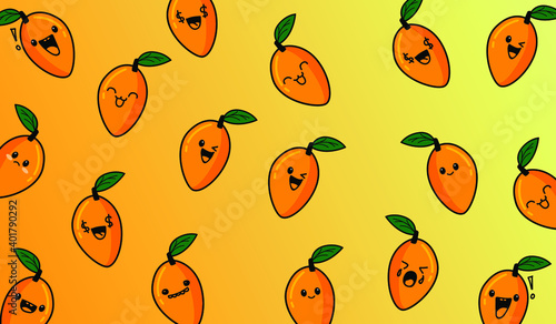 Cute fruit pattern for background.