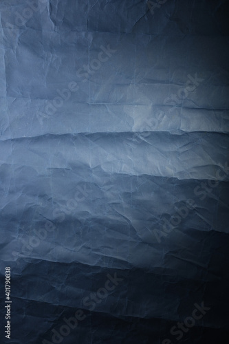 background of crumpled blue paper