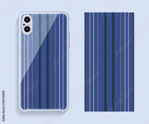 Mobile phone cover design. Template smartphone case vector pattern.