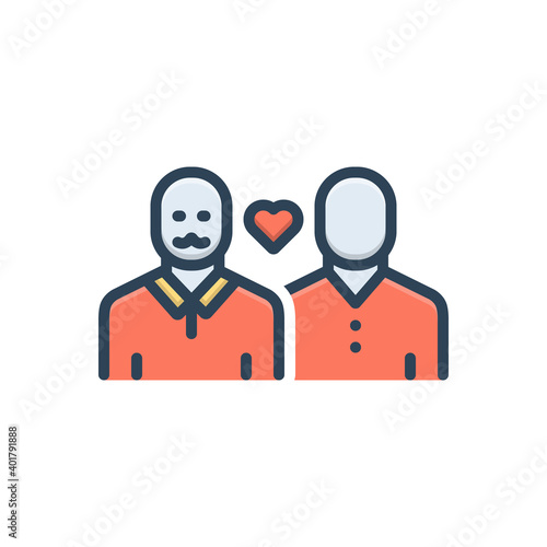 Color illustration icon for regard