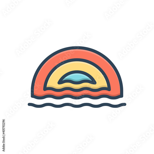 Color illustration icon for depth 
