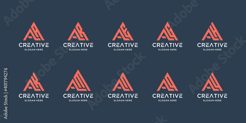 Creative collection of letter A logos and others