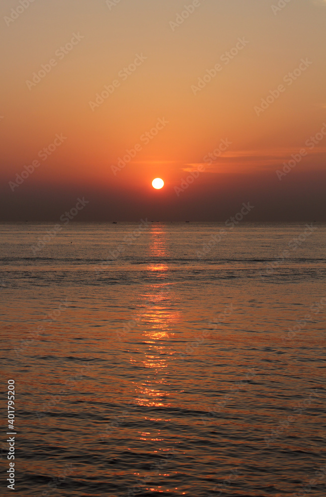 Beautiful sunset on the sea