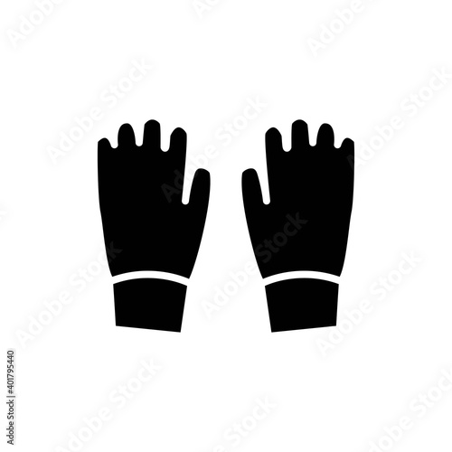 glove icon glyph style for your web design
