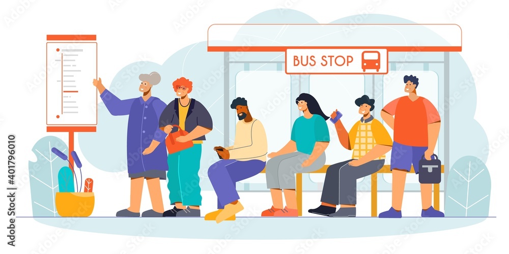 Public Transport Stop Flat Public Transport Stop Flat