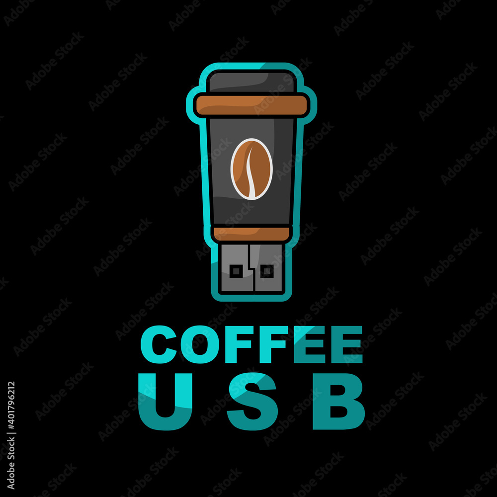 Internet Coffee Logo Design Vector Internet Coffee Logo Design Vector
