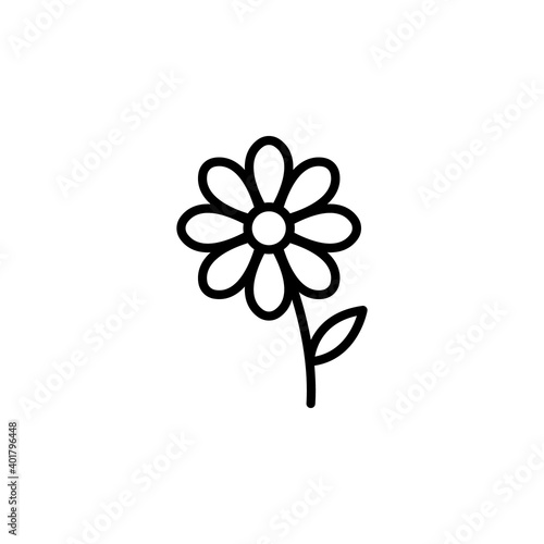 Flower icon flat vector illustration