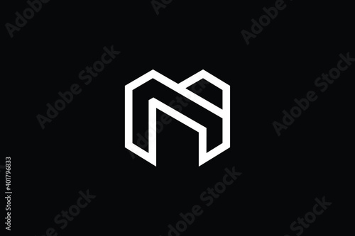 MN logo letter design on luxury background. NM logo monogram initials letter concept. MN icon logo design. NM elegant and Professional letter icon design on black background. M N NM MN