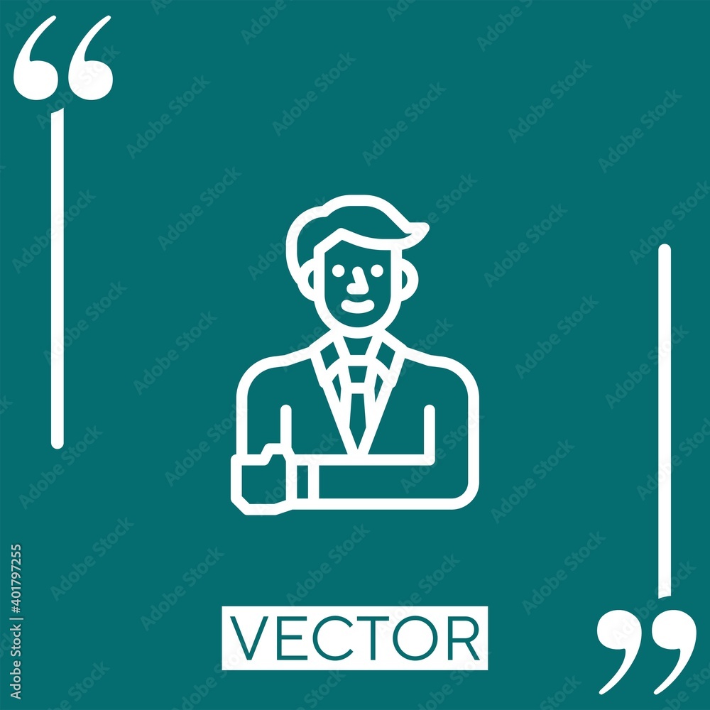 businessman vector icon Linear icon. Editable stroked line businessman vector icon Linear icon. Editable stroked line