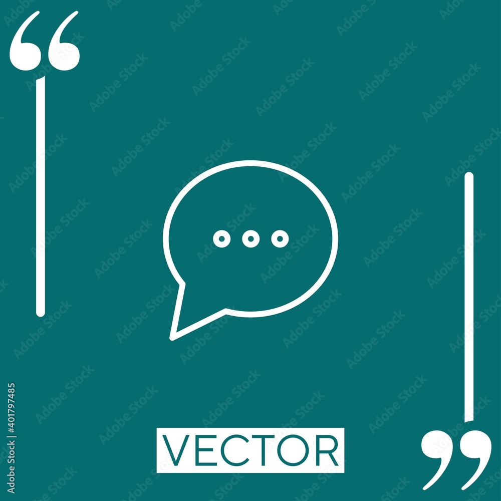 Obraz premium messenger vector icon Linear icon. Editable stroked line