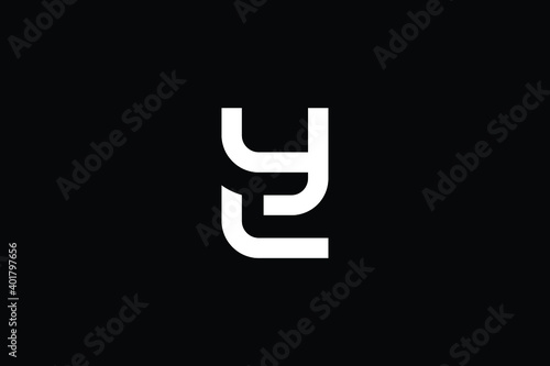 LY logo letter design on luxury background. YL logo monogram initials letter concept. LY icon logo design. YL elegant and Professional letter icon design on black background. L Y YL LY