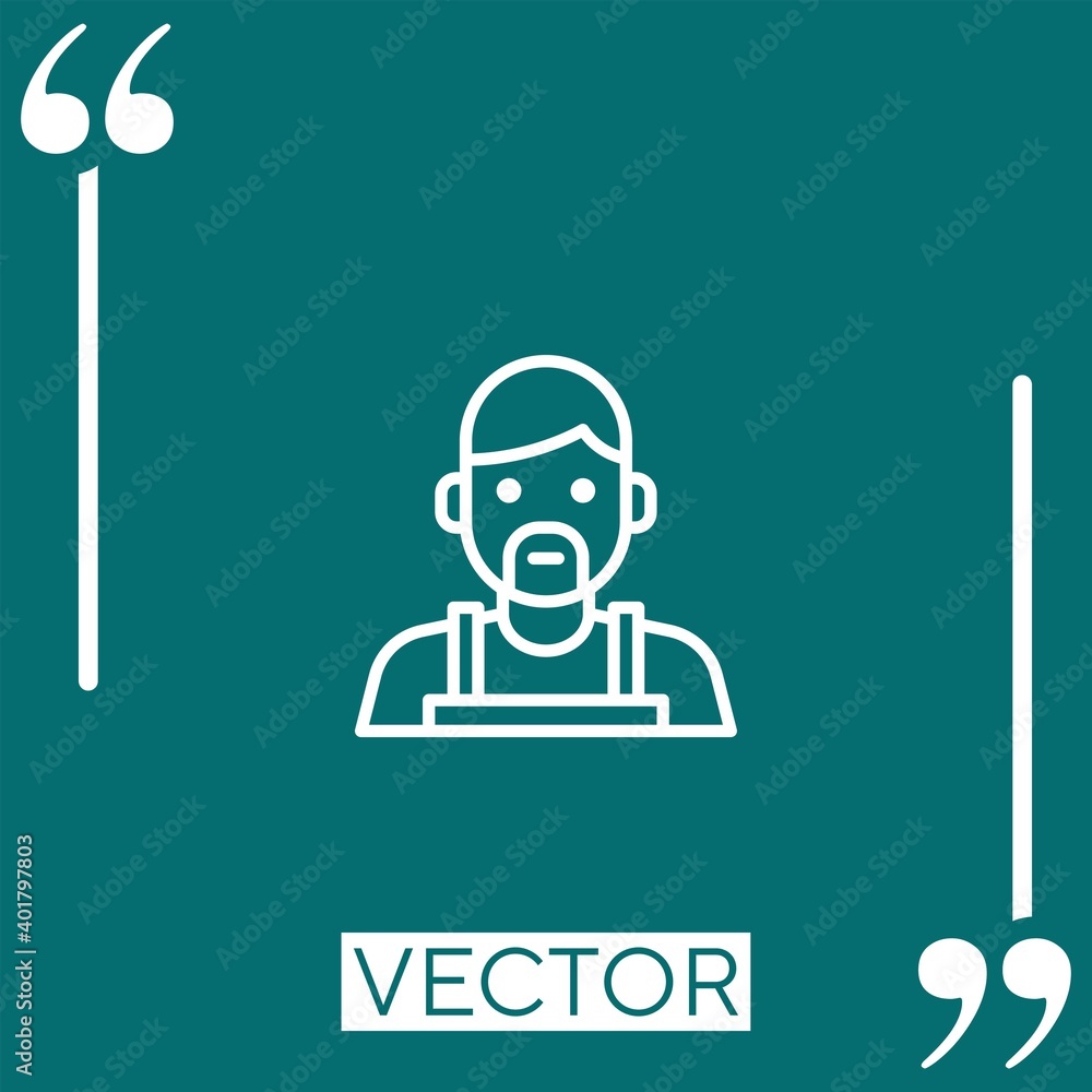 barista vector icon Linear icon. Editable stroked line barista vector icon Linear icon. Editable stroked line