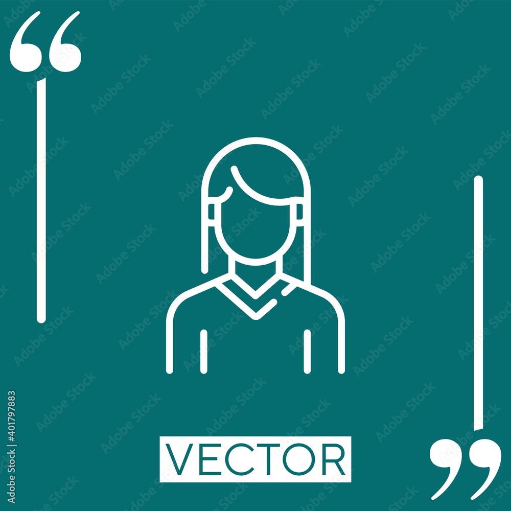 candidate vector icon Linear icon. Editable stroke line