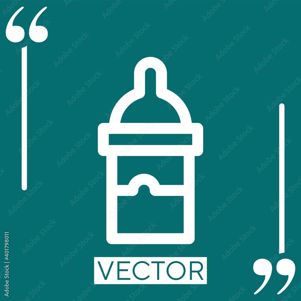 feeding bottle vector icon Linear icon. Editable stroked line feeding bottle vector icon Linear icon. Editable stroked line