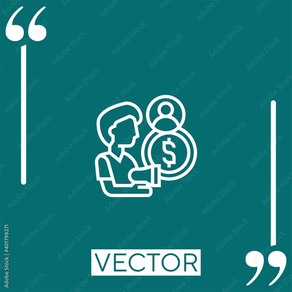 affiliate vector icon Linear icon. Editable stroke line affiliate vector icon Linear icon. Editable stroke line