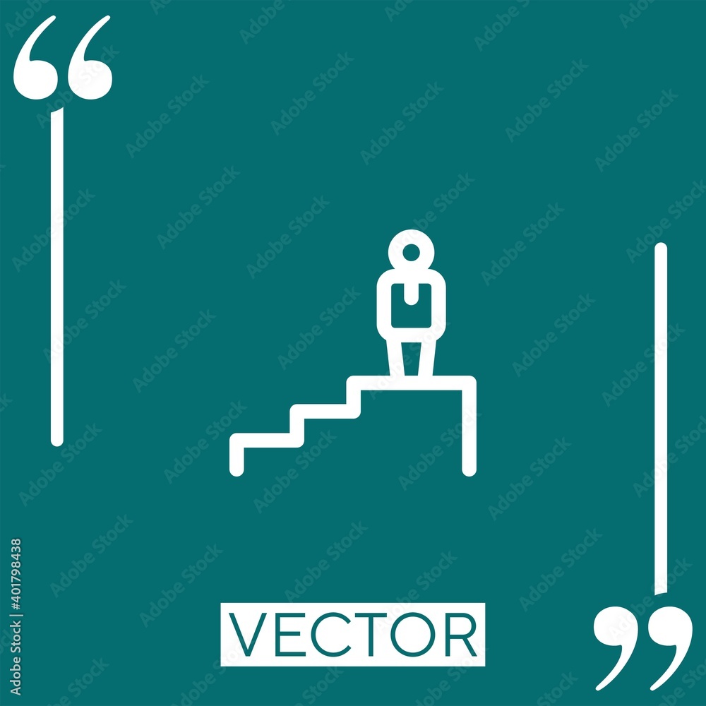 podium vector icon Linear icon. Editable stroke line podium vector icon Linear icon. Editable stroke line