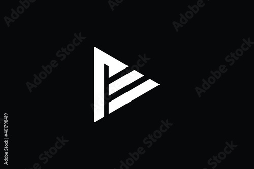 EP logo letter design on luxury background. PE logo monogram initials letter concept. EP icon logo design. PE elegant and Professional letter icon design on black background. E P PE EP