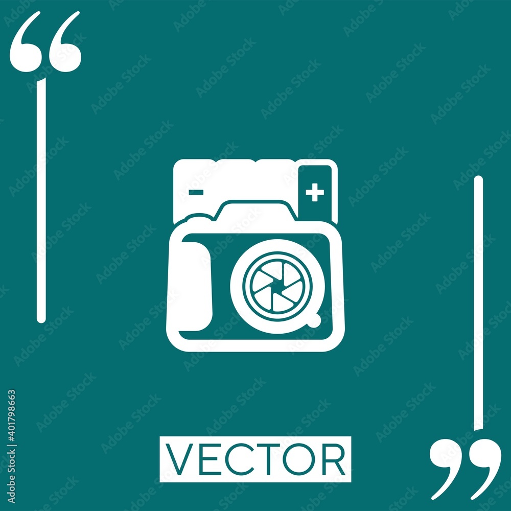 photo vector icon Linear icon. Editable stroke line photo vector icon Linear icon. Editable stroke line