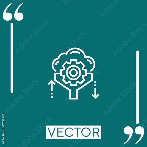 filter vector icon Linear icon. Editable stroke line