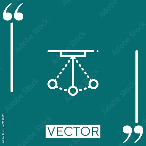 pendulum vector icon Linear icon. Editable stroke line