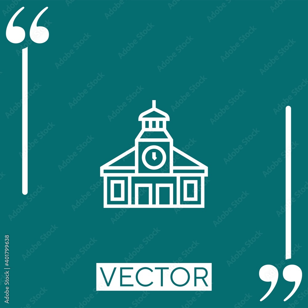 church vector icon Linear icon. Editable stroke line