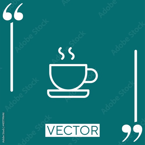 coffee cup vector icon Linear icon. Editable stroke line
