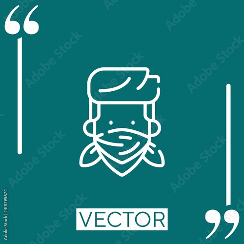 demonstrator vector icon Linear icon. Editable stroke line