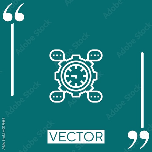 development vector icon Linear icon. Editable stroke line