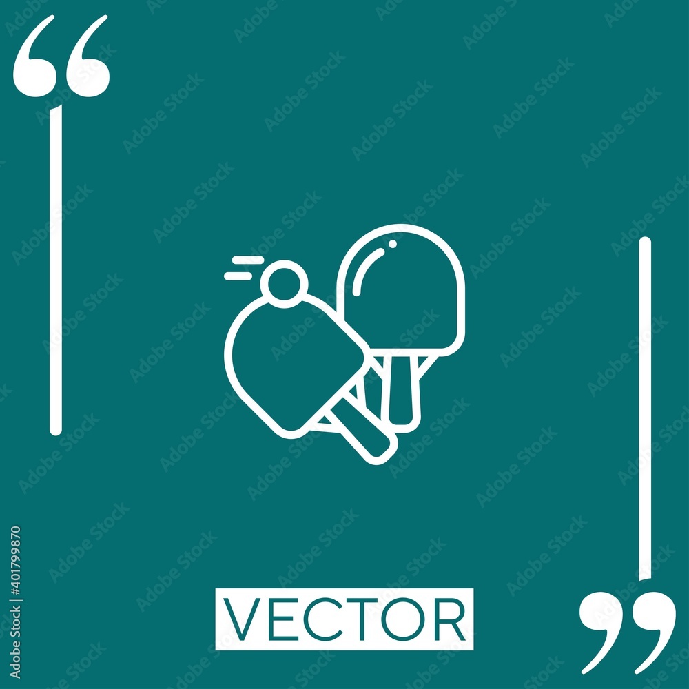 table tennis vector icon Linear icon. Editable stroke line table tennis vector icon Linear icon. Editable stroke line