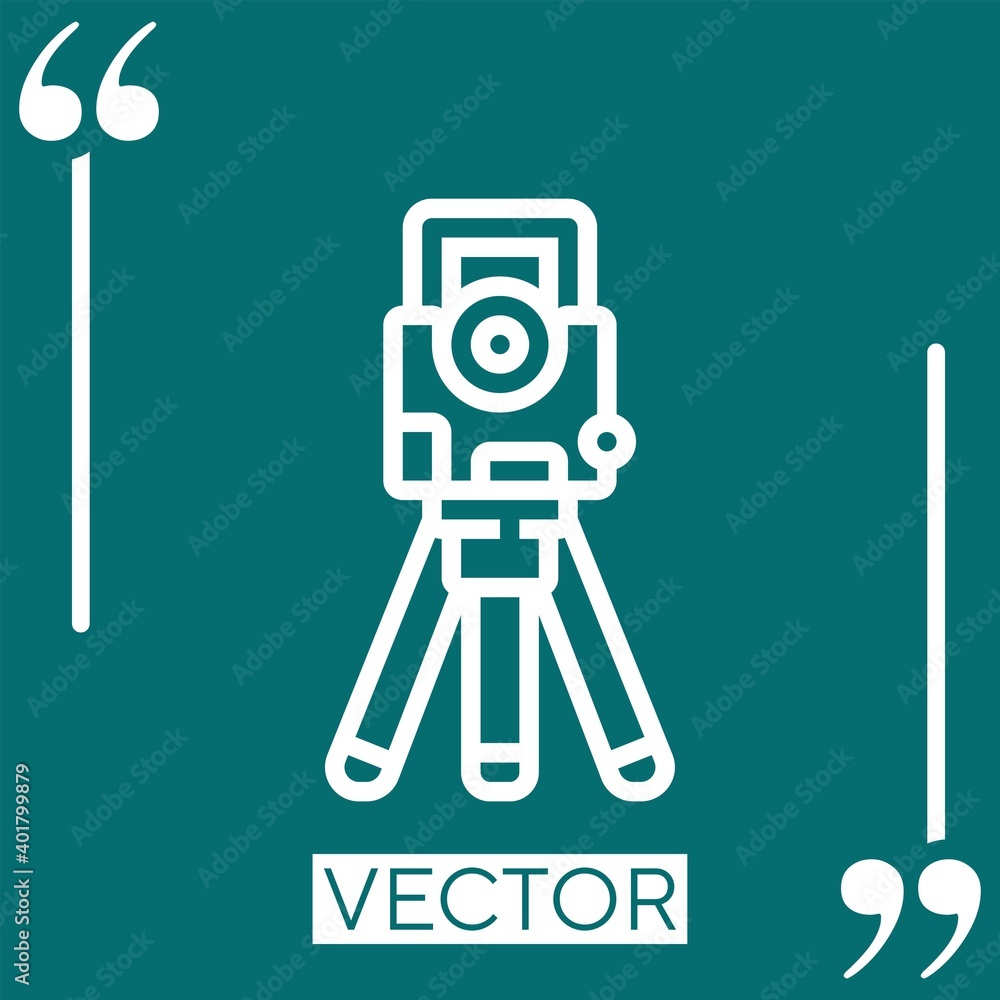 tripod vector icon Linear icon. Editable stroke line tripod vector icon Linear icon. Editable stroke line