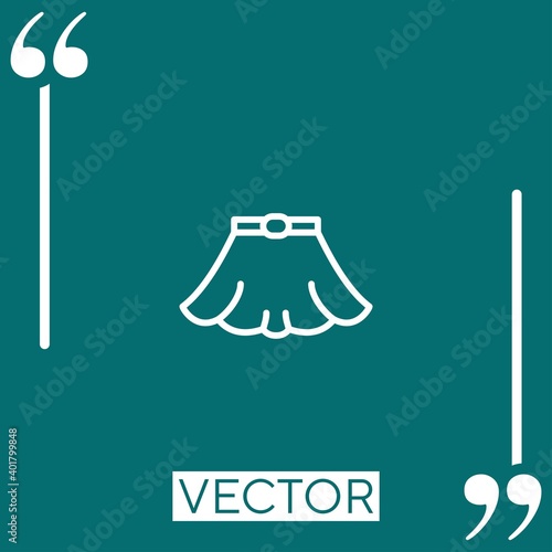 skirt    vector icon Linear icon. Editable stroke line
