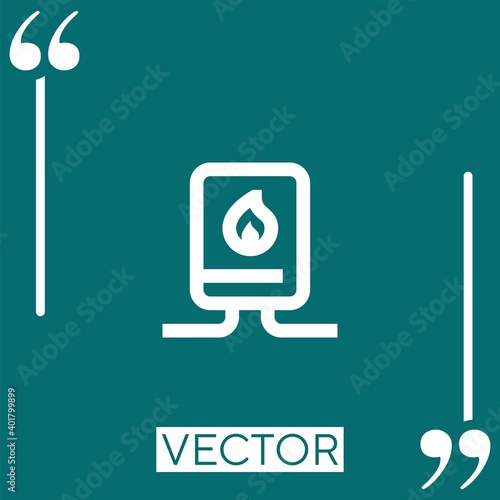 water heater vector icon Linear icon. Editable stroke line