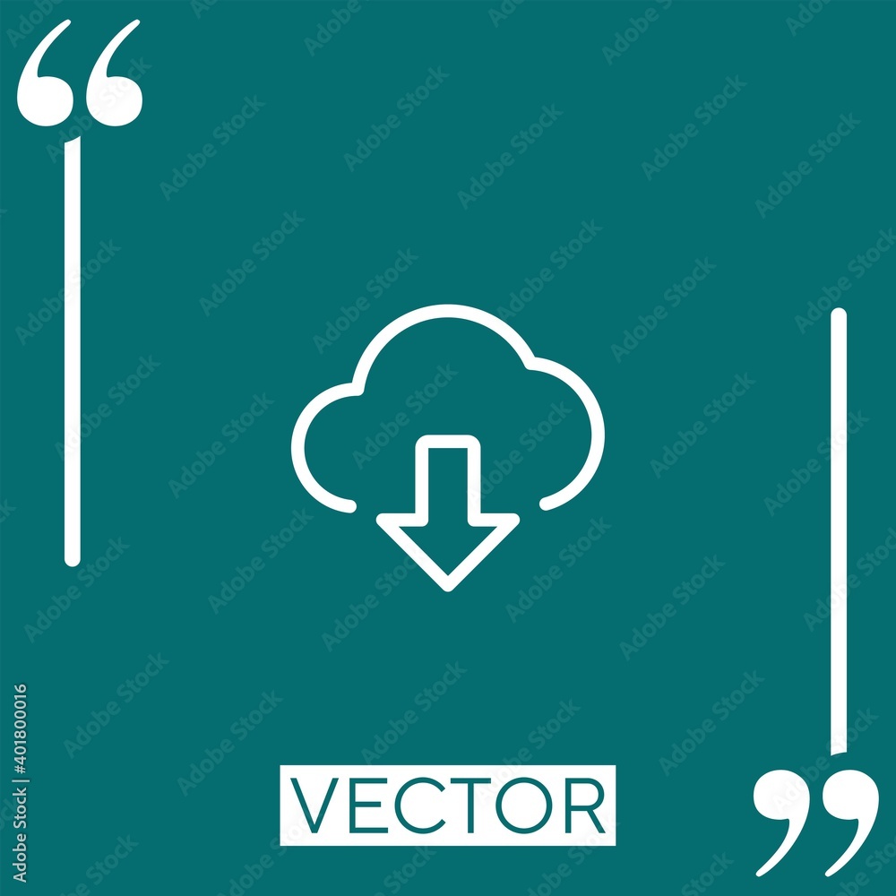 download vector icon Linear icon. Editable stroke line download vector icon Linear icon. Editable stroke line
