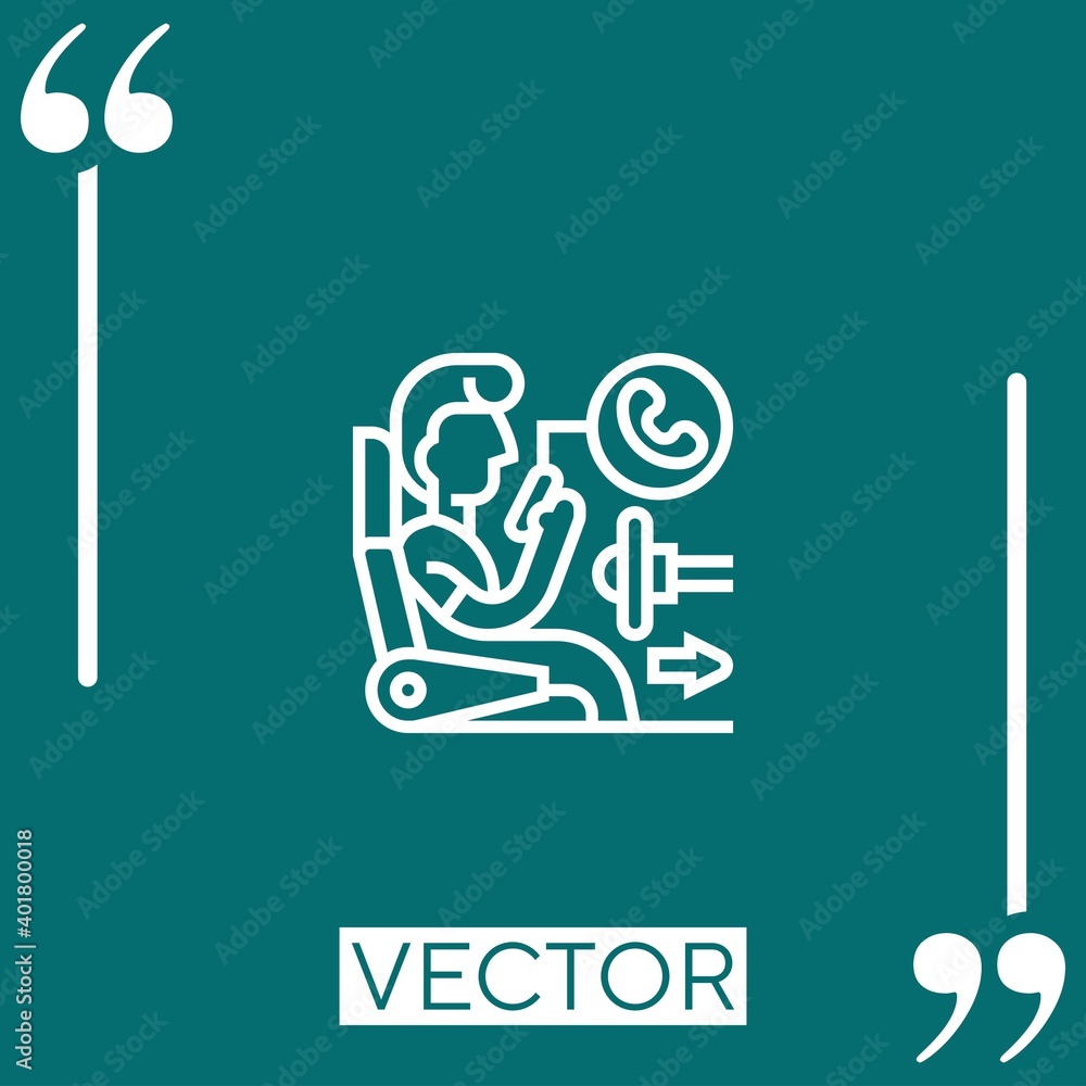 driverless car vector icon Linear icon. Editable stroke line driverless car vector icon Linear icon. Editable stroke line