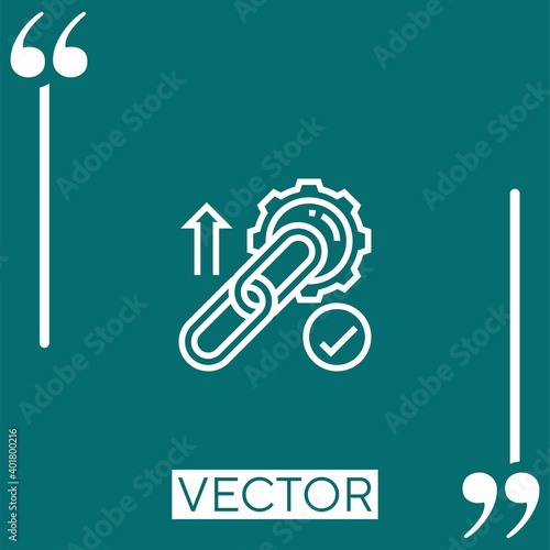 backlink vector icon Linear icon. Editable stroke line