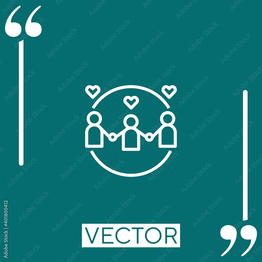 people vector icon Linear icon. Editable stroke line people vector icon Linear icon. Editable stroke line