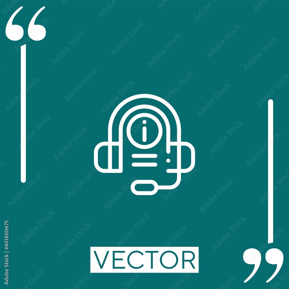 headphones vector icon Linear icon. Editable stroke line headphones vector icon Linear icon. Editable stroke line