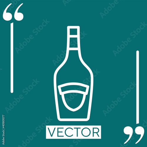 baileys bottle vector icon Linear icon. Editable stroke line