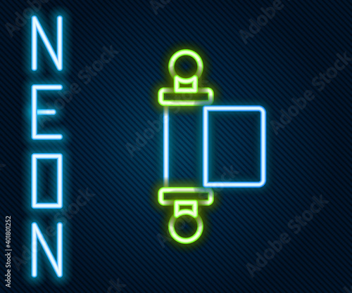 Glowing neon line Decree, paper, parchment, scroll icon icon isolated on black background. Chinese scroll. Colorful outline concept. Vector Illustration.