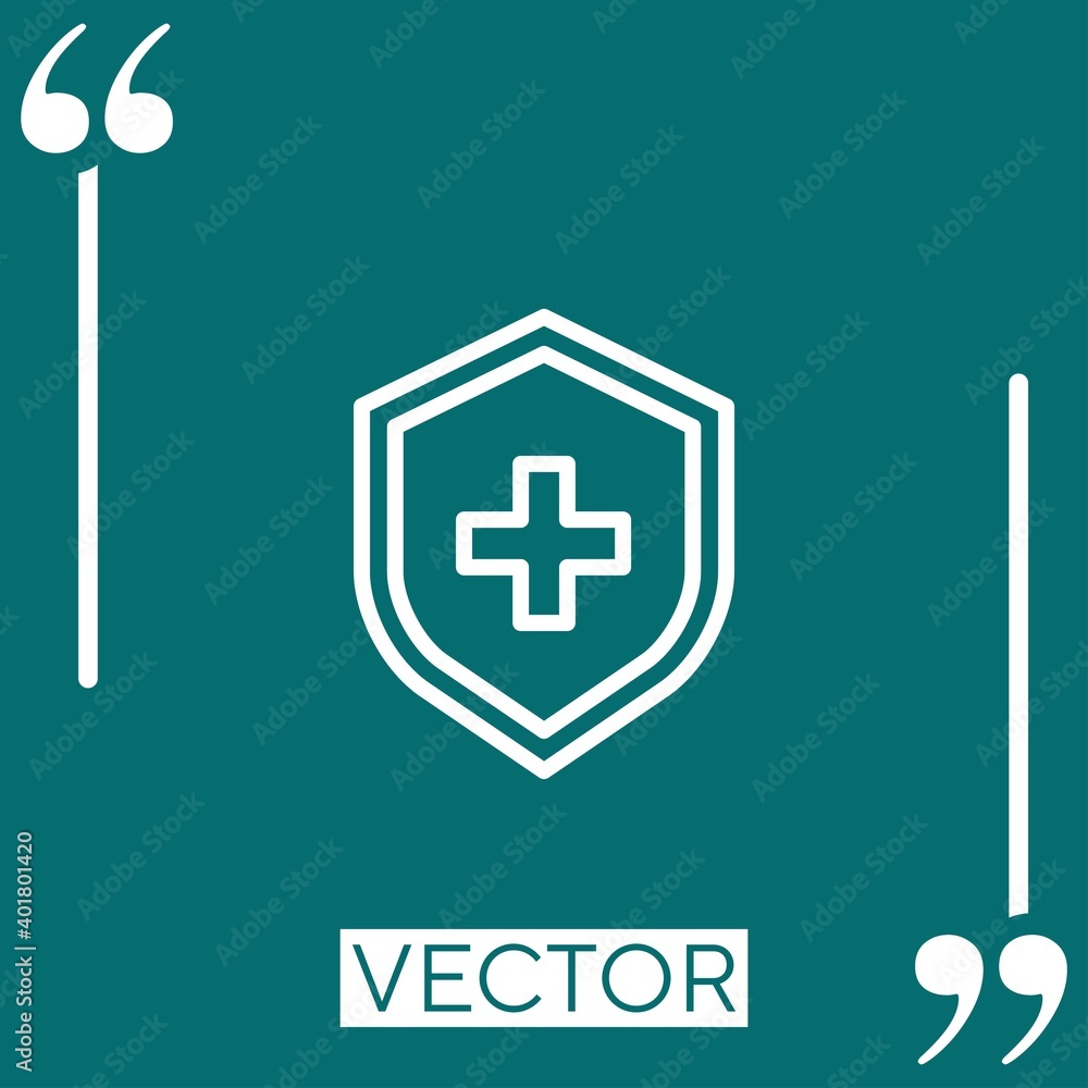 Obraz premium medical insurance vector icon Linear icon. Editable stroke line