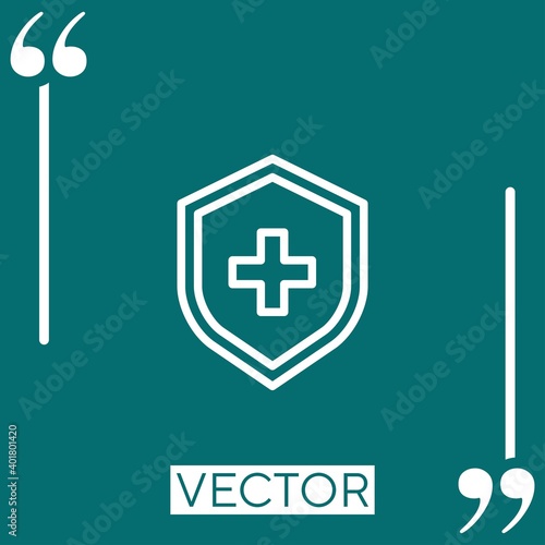 medical insurance   vector icon Linear icon. Editable stroke line