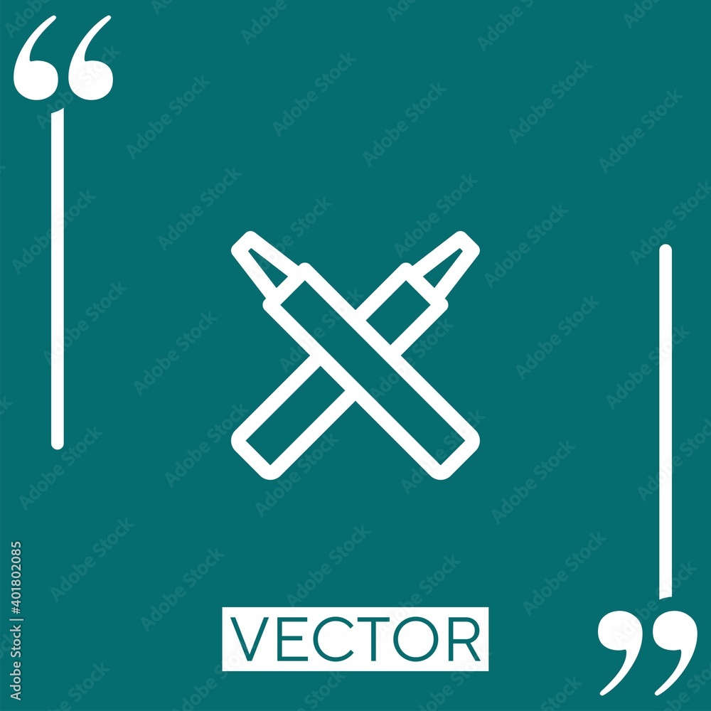 drawing vector icon Linear icon. Editable stroke line drawing vector icon Linear icon. Editable stroke line