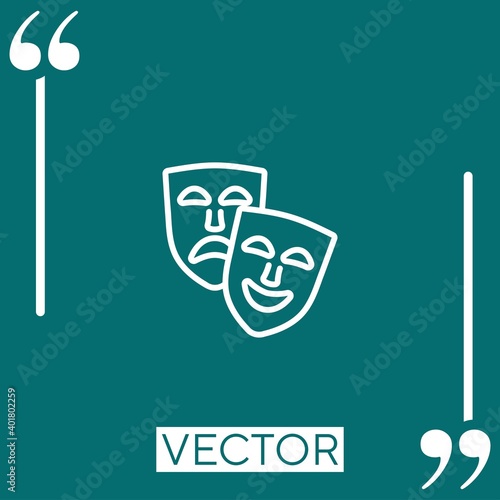 theatre vector icon Linear icon. Editable stroke line