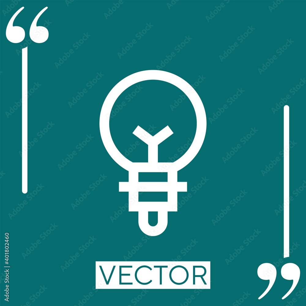 Obraz premium lightbulb vector icon Linear icon. Editable stroke line
