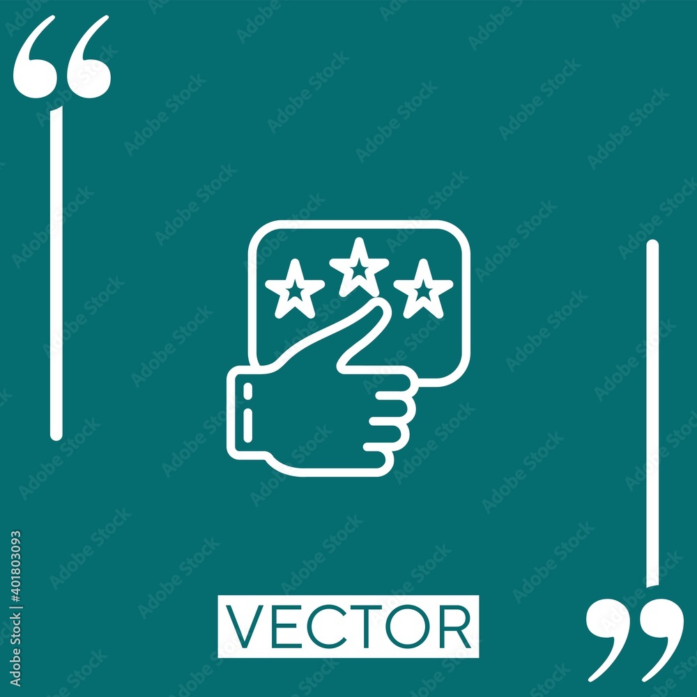 rating vector icon Linear icon. Editable stroke line