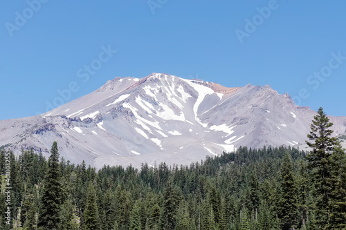 Mount Shasta, mountain fields and flowers, USA