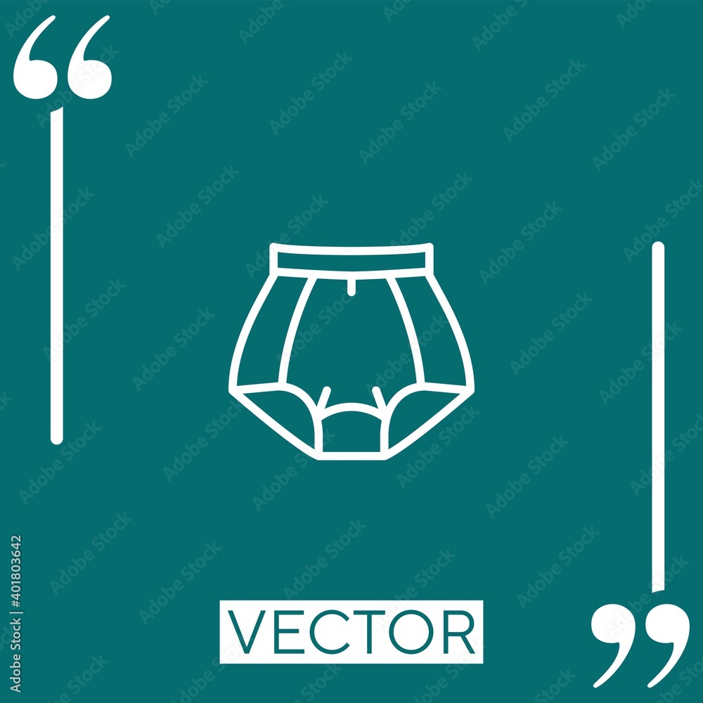 panties vector icon Linear icon. Editable stroke line panties vector icon Linear icon. Editable stroke line
